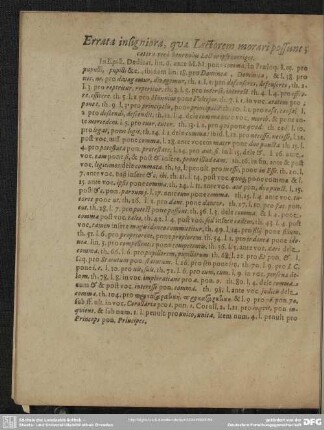 Errata insigniora, quae Lectorem morari possunt