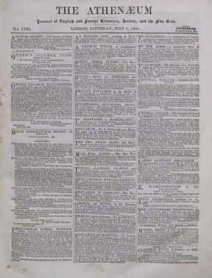 July 1860 - December 1860