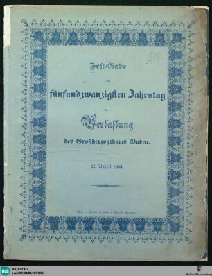 Verfassungs-Urkunde für das Großherzogthum Baden