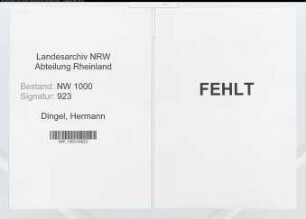 Entnazifizierung Hermann Dingel, geb. 11.06.1906 ()