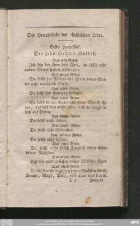 Die Hauptstücke der christlichen Lehre.