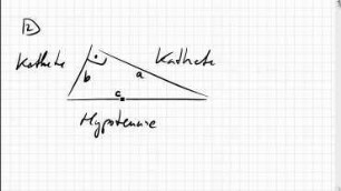 16.01 Rechtwinkliges Dreieck, Hypotenuse, Kathete, Pythagoras