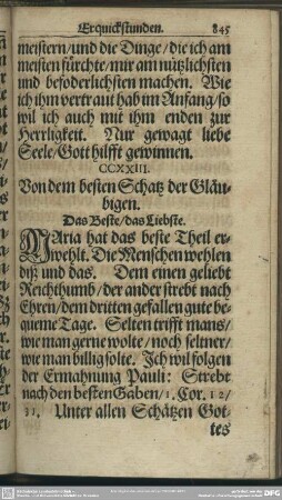 CCXXIII. Von dem besten Schatz der Gläubigen