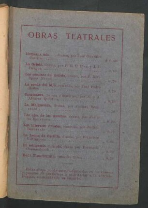 Obras teatrales