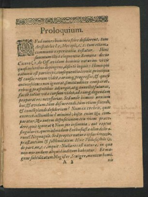 Proloquium.