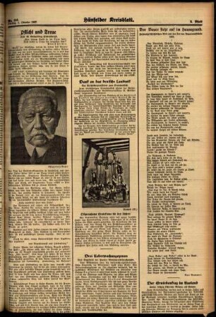 Zweite Ausgabe vom Freitag, den 01. Oktober 1937.