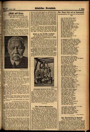 Zweite Ausgabe vom Freitag, den 01. Oktober 1937.