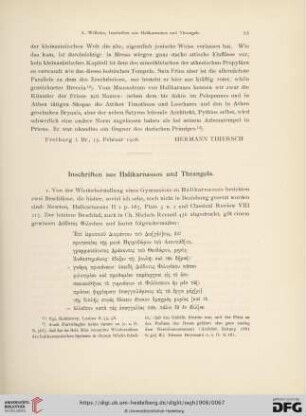 Inschriften aus Halikarnassos und Theangela