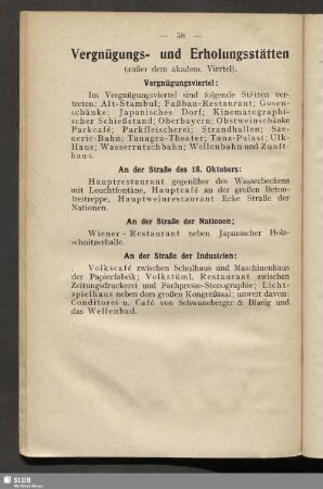Vergnügungs- und Erholungsstätten
