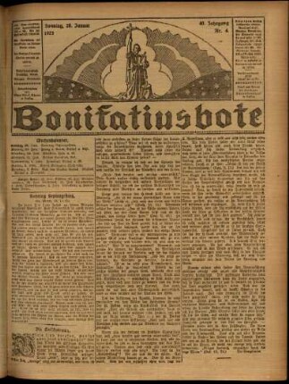 Ausgabe vom Sonntag, den 28. Januar 1923.