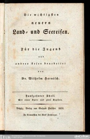 15: [Des Engländer Heinrich Koster Reise im nördlichen Brasilien ...] : für die Jugend und andere Leser bearbeitet
