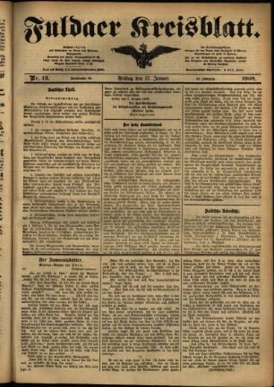 Ausgabe vom Freitag, den 17. Januar 1908.