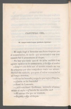 Capítulo CIII. - El duque sabe lo que quisiera ignorar.