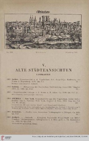 V. Alte Städteansichten (Nr. 1991 - 2318)