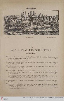 V. Alte Städteansichten (Nr. 1991 - 2318)