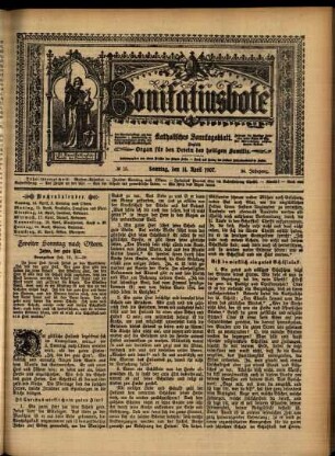 Erste Ausgabe vom Sonntag, den 14. April 1907.