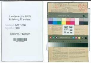 Entnazifizierung Friedrich Boehme , geb. 21.02.1897 (Lehrer)