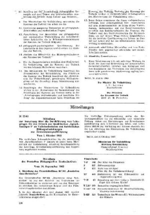Mitteilung des Deutschen pädagogischen Zentralinstituts : vom 10. September 1965