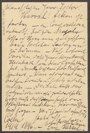 Brief an B. Schott's Söhne : 19.09.1896