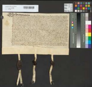 Revers der Witwe und der Kinder des Johann Quadt zu Velbrüggen wegen der Einlöse des Schlosses und Amtes Erprath.