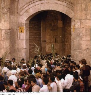 Israel: Palmsonntagsprozession - Ankunft am Löwentor