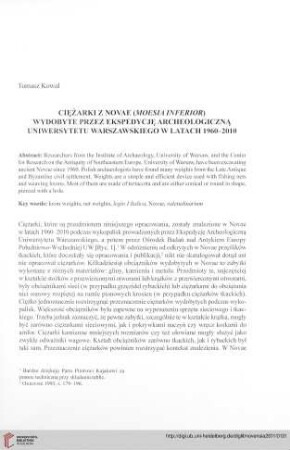 22: Ciężarki z Novae (Moesia Inferior) wydobyte przez ekspedycję archeologiczną Uniwersytetu Warzawskiego w latach 1960-2010