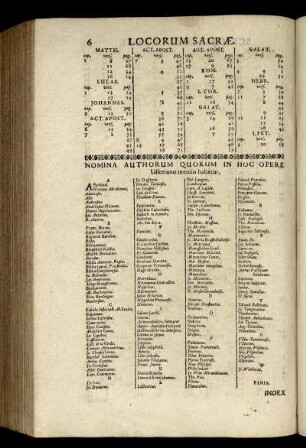 Nomina Authorum Quorum In Hoc Opere [...]