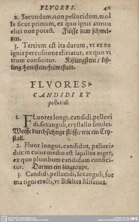 FLUORES CANDIDI ET pellucidi.
