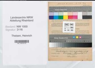 Entnazifizierung Heinrich Theisen, geb. 07.10.1893 ()