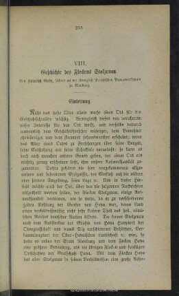 VIII. Geschichte des Fleckens Stolzenau