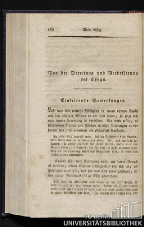Von der Bereitung und Verbesserung des Essigs.