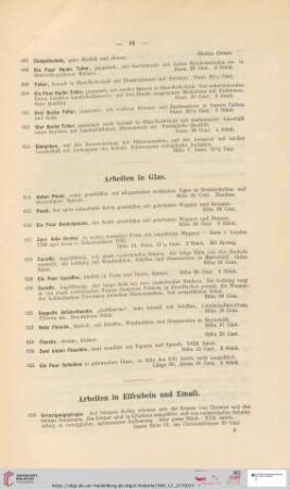 Arbeiten in Elfenbein und Email (Nr. 626 - 635)