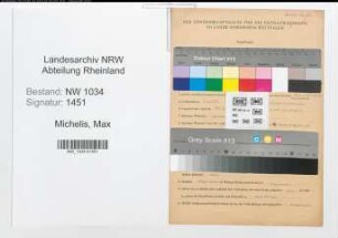 Entnazifizierung Max Michelis , geb. 01.05.1872 (Lehrer)