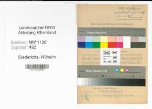 Entnazifizierung Wilhelm Diederichs , geb. 11.08.1914 (Polizist)