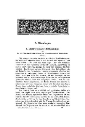 Psychopathische Mittelschüler : (Schluß)