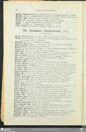 VII. Chemnitzer Bezirksverein.