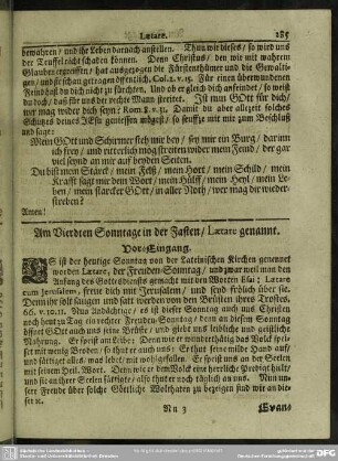 Am Vierdten Sonntage in der Fasten, Laetare genannt