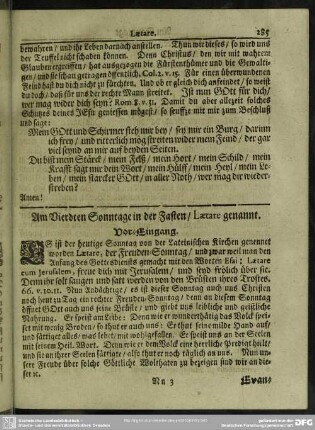 Am Vierdten Sonntage in der Fasten, Laetare genannt