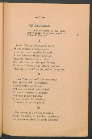 Un recuerdo