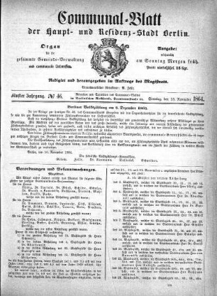 1864,46: No. 46, 13. November 1864