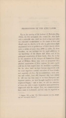 Productions of the Aino lands.