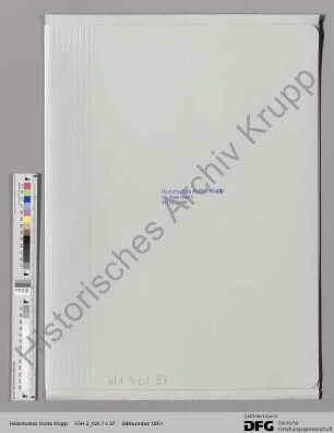 Schreiben von Alfred Krupp zur Walzenfabrikation (Abschriften)