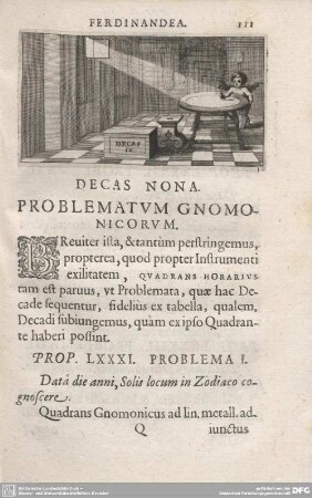 DECAS NONA. PROBLEMATUM GNOMONICORUM.