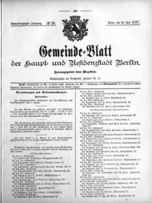 1897,26: No. 26, 20. Juni 1897