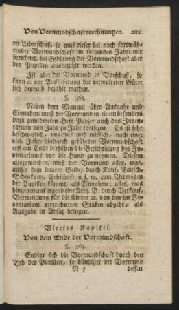 Viertes Kapitel. Von dem Ende der Vormundschaft.