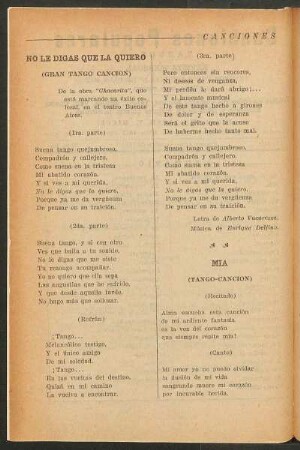 Mia : (Tango-canción)