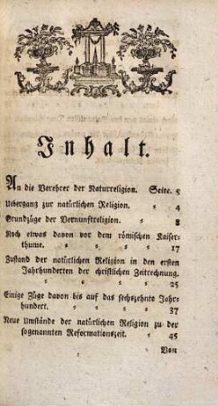 Die natürliche Religion, sammt einer kurzen Geschichte derselben