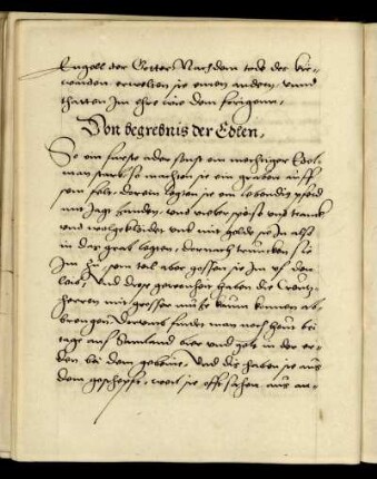Von begrebnis der Edlen
