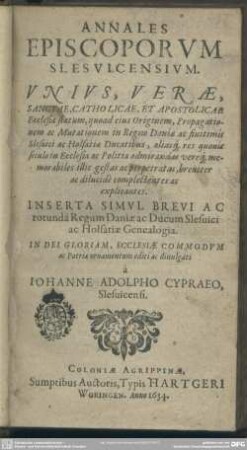 Annales Episcoporum Slesvicensium