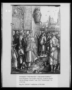 Vergil im Korbe von der Menge verlacht